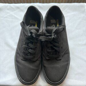 VANS Black Low-Top Canvas Lace-Up Sneakers Size 11